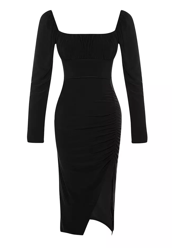 Ruched Midi Dress
