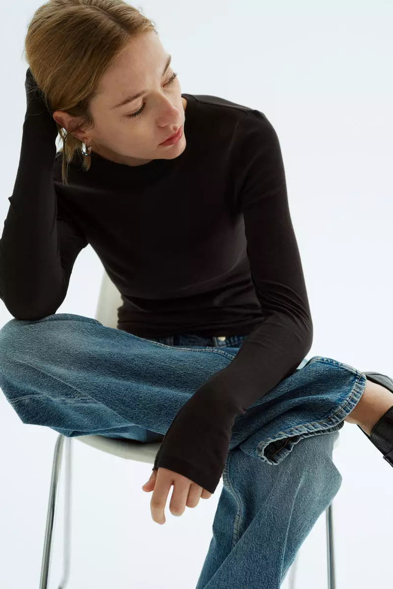 Pima cotton jersey top