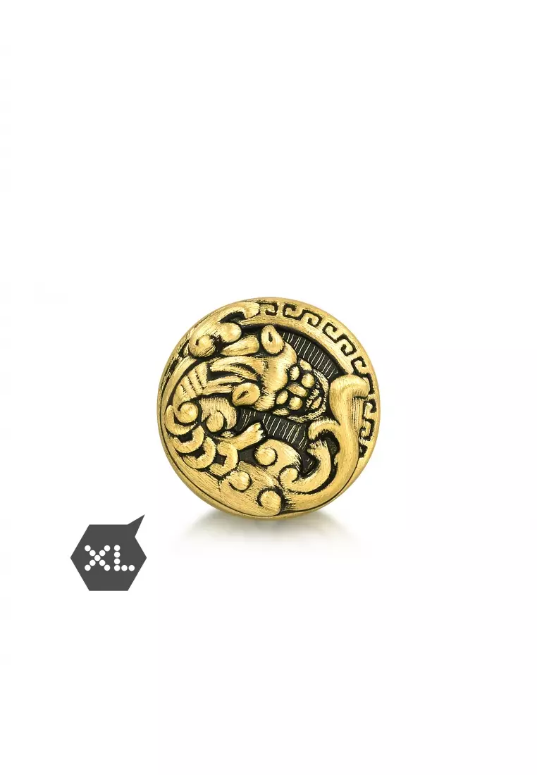 999 Gold Pixiu Charm for Men 93832C  [Bracelet not included]