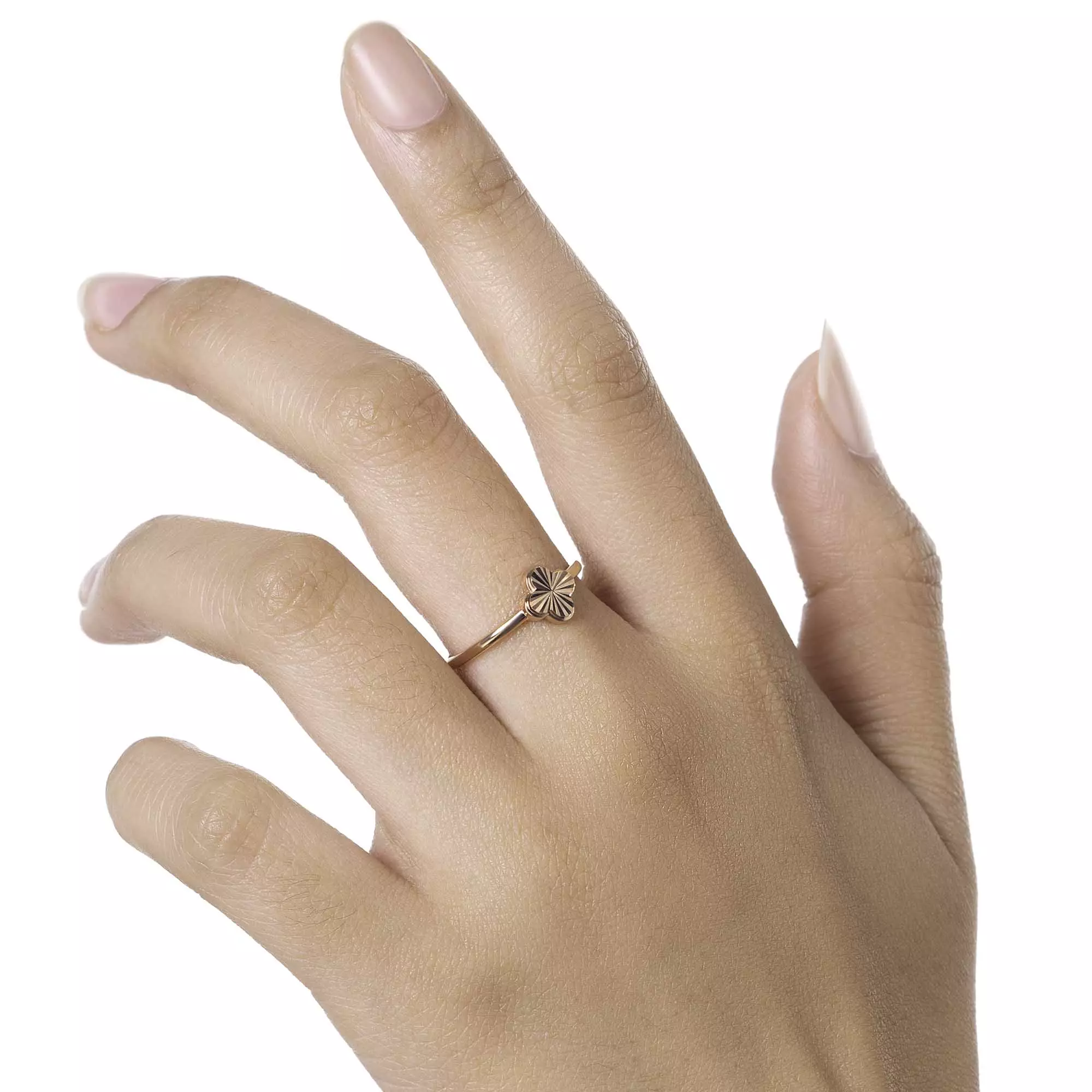 Cincin Emas 8K - Clora Gold Ring - Brianeta  Collection - Juene Jewelry