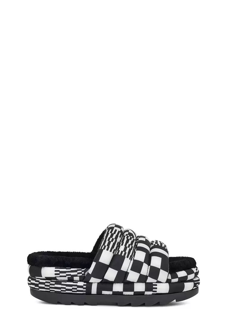 Checkered ugg online slides