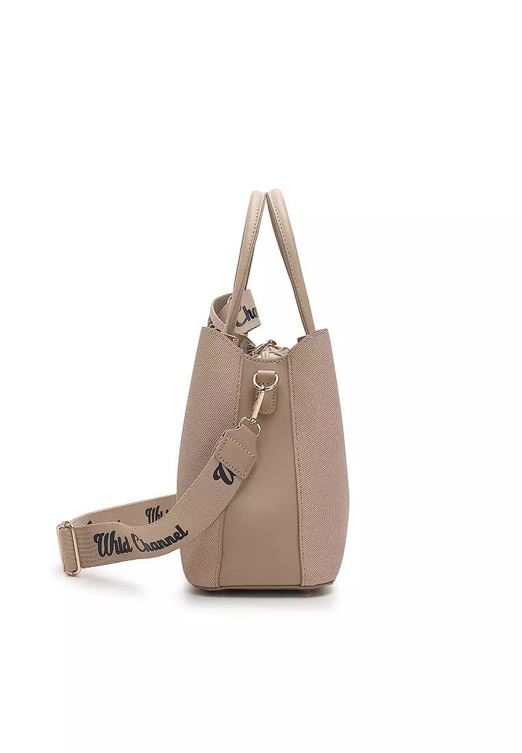 Women's Top Handle Bag / Sling Bag / Crossbody Bag / Shoulder Bag (Tas Tangan Wanita / Tas Selempang Wanita / Tas Bahu Wanita) - Cokelat