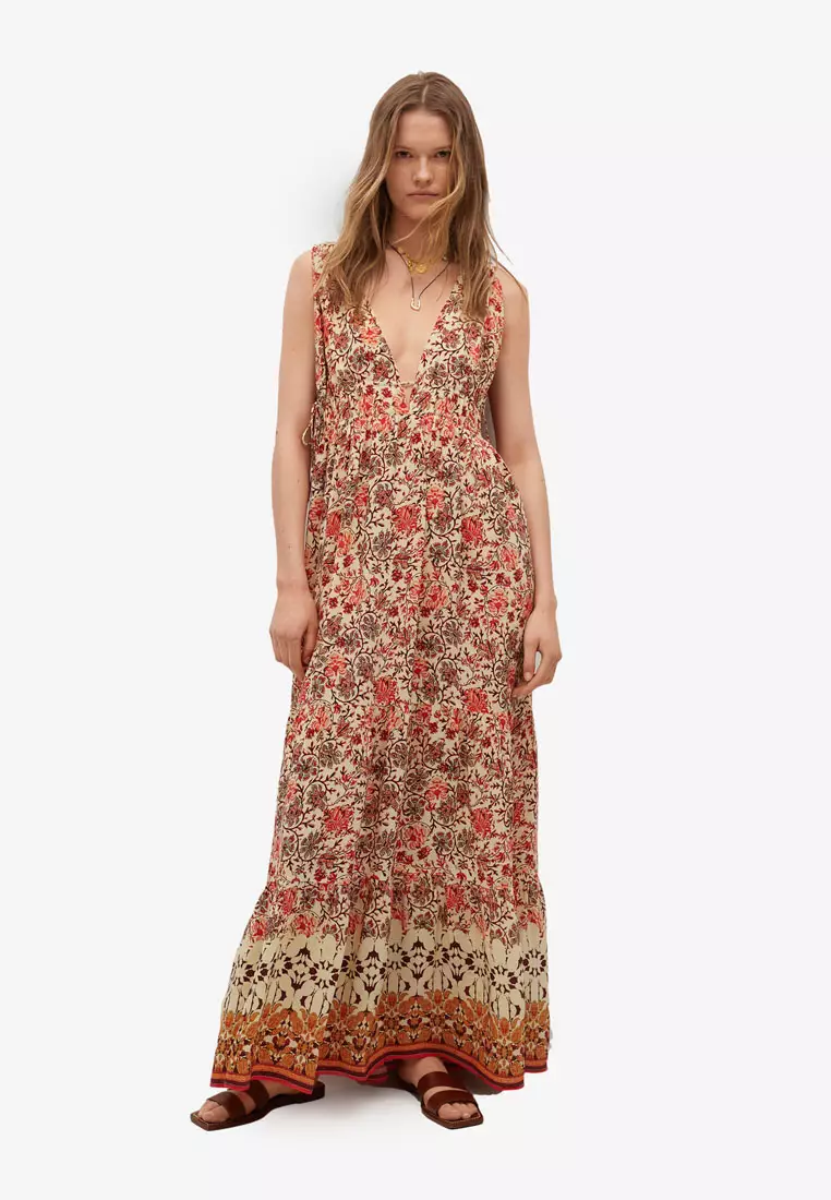 Flowy clearance printed dress