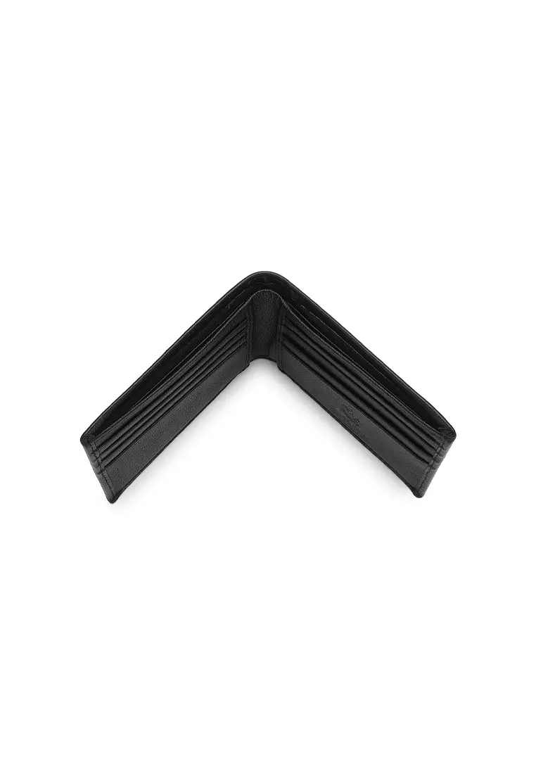 Men's Genuine Leather RFID Blocking Fortune Wallet - Black