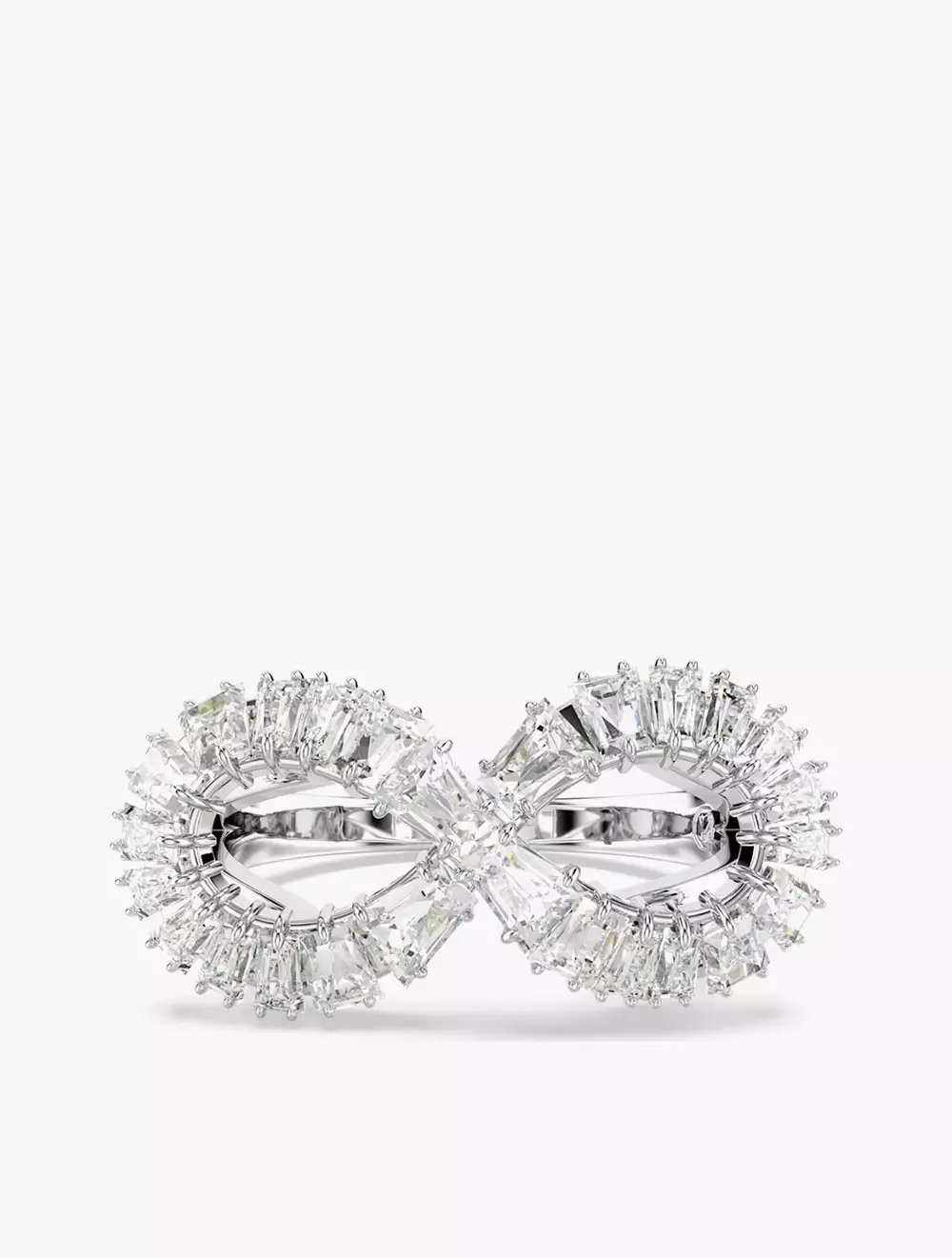 Jual Swarovski Hyperbola Cocktail Ring, Infinity, White, Rhodium Plated ...
