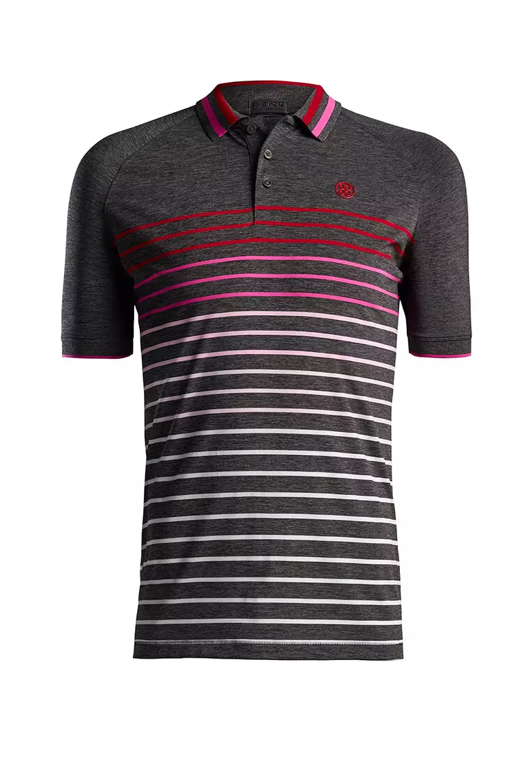 G/Fore Men's Variegated Raglan Stripe Polo