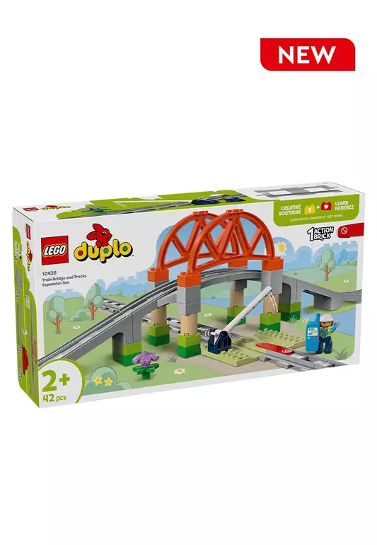 DUPLO 10426 Train Bridge and Tracks Expansion Set, Age 2+, Building Blocks, 2025 (42pcs)