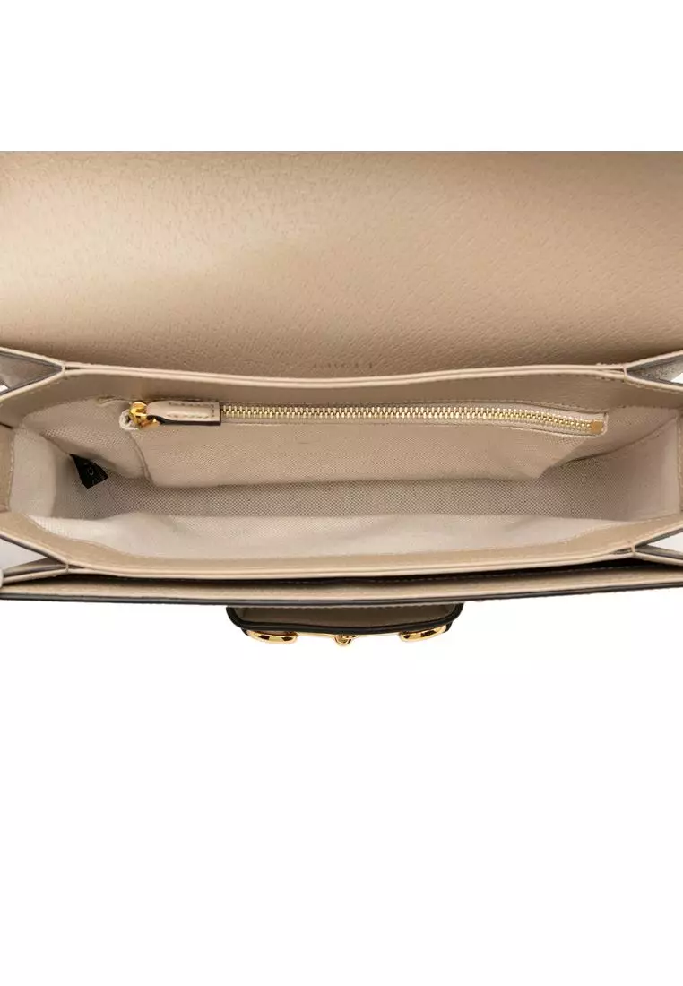 Pre-Loved Gucci Medium Gg Supreme Horsebit 1955 Shoulder Bag