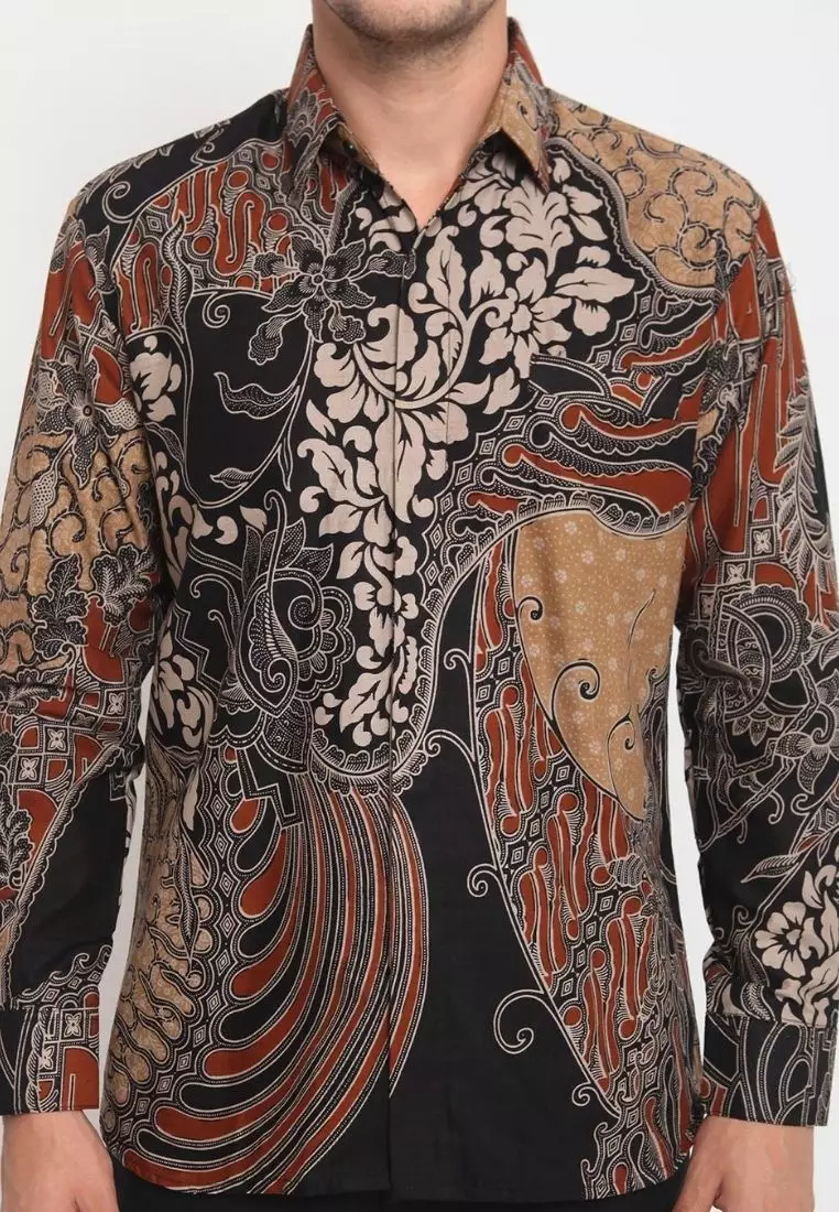 Seno Kemeja Batik Pria Premium Slimfit Modern Lengan Panjang