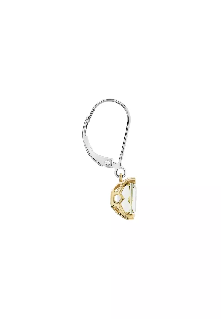 Buy Michael Hill Drop Earring with Green Amethyst in Sterling