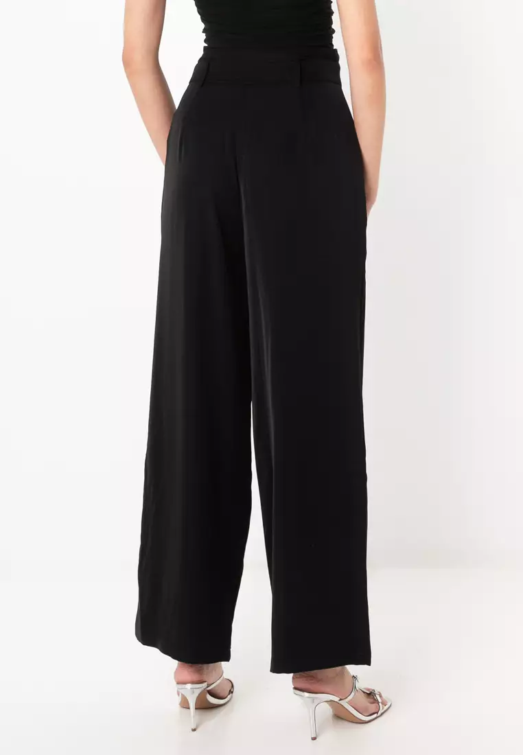 Belt Wide Leg Pants