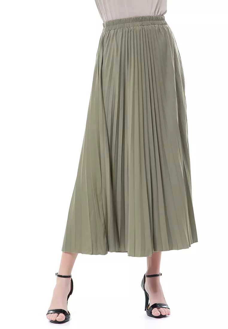 Nashywa Rok Bawahan Muslimah Wanita Regular Fit Premium Quality - Avocado