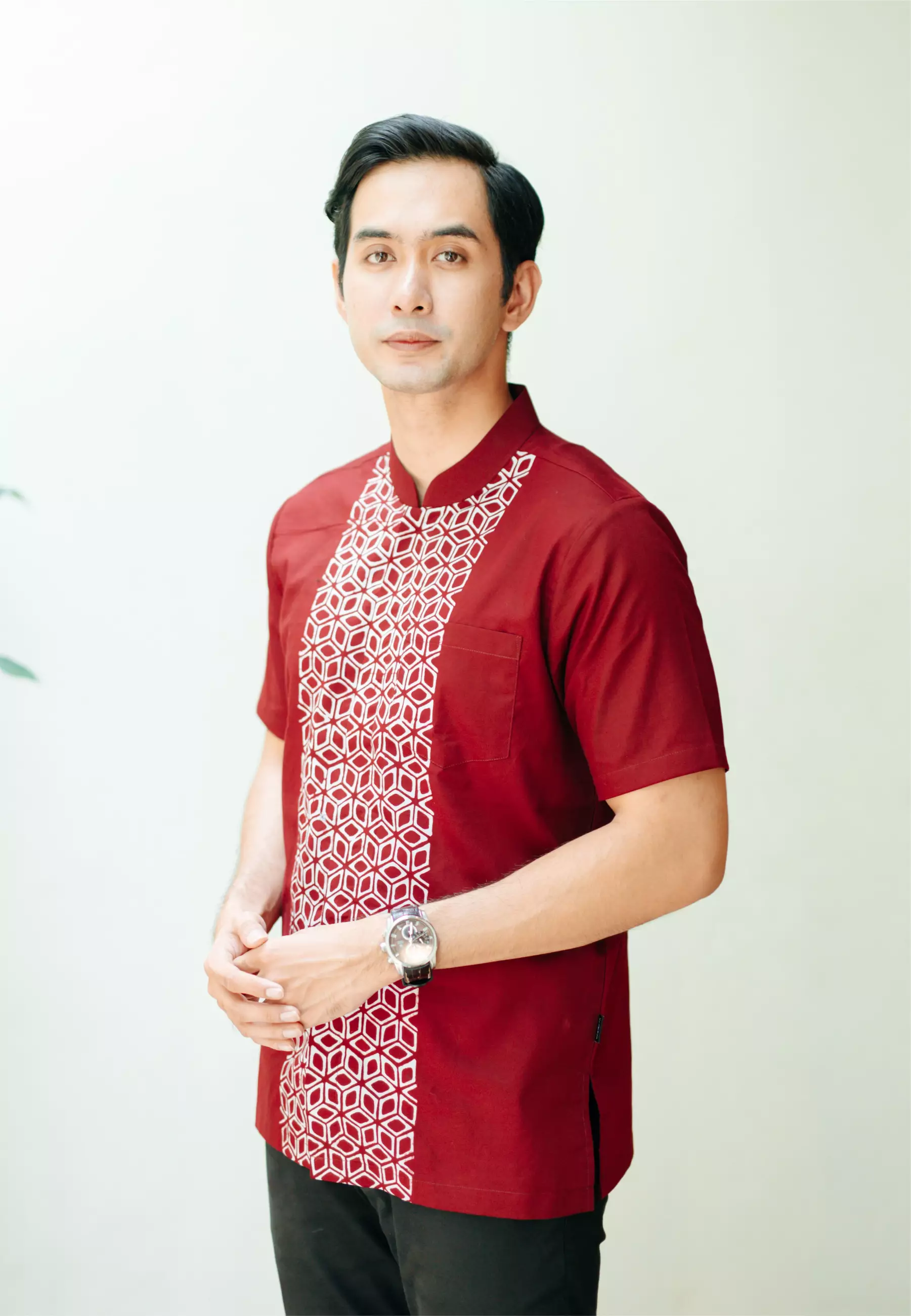 Hadinata Batik Koko Cap Pendek Furing Rafka