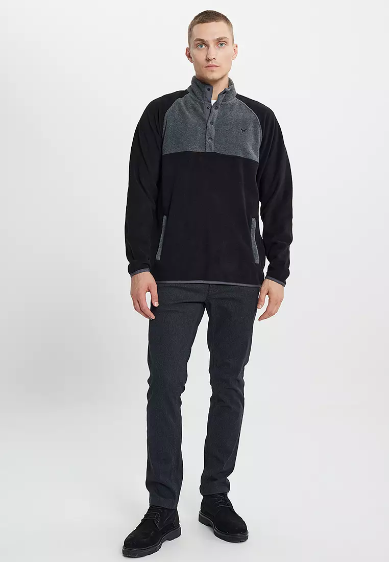 Button-Up Fleece Sweatshirt