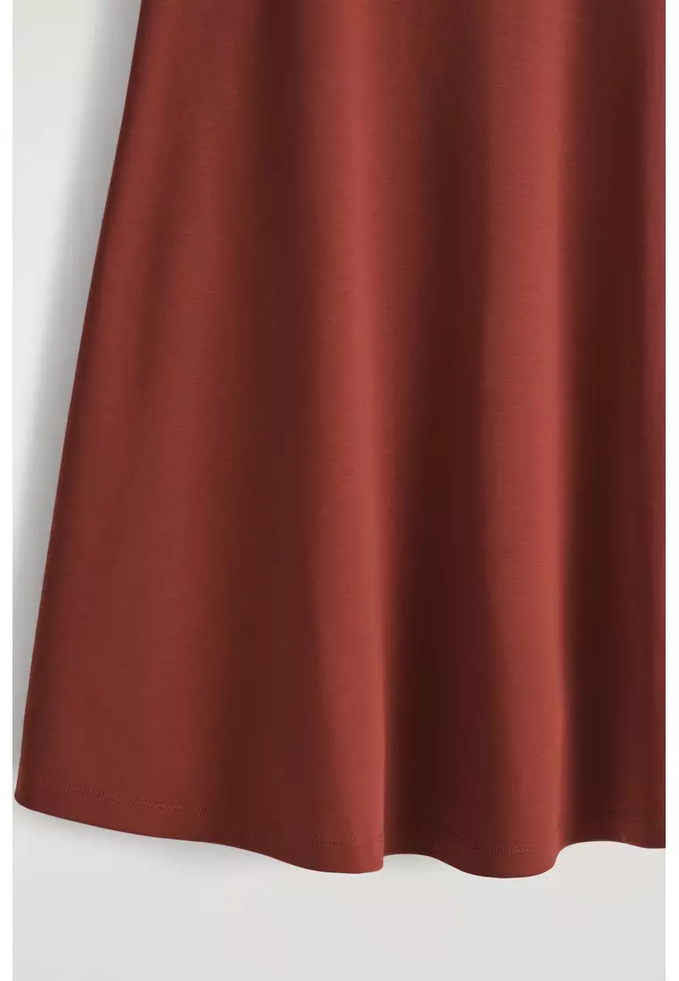 COTTON-JERSEY MINI SWING DRESS