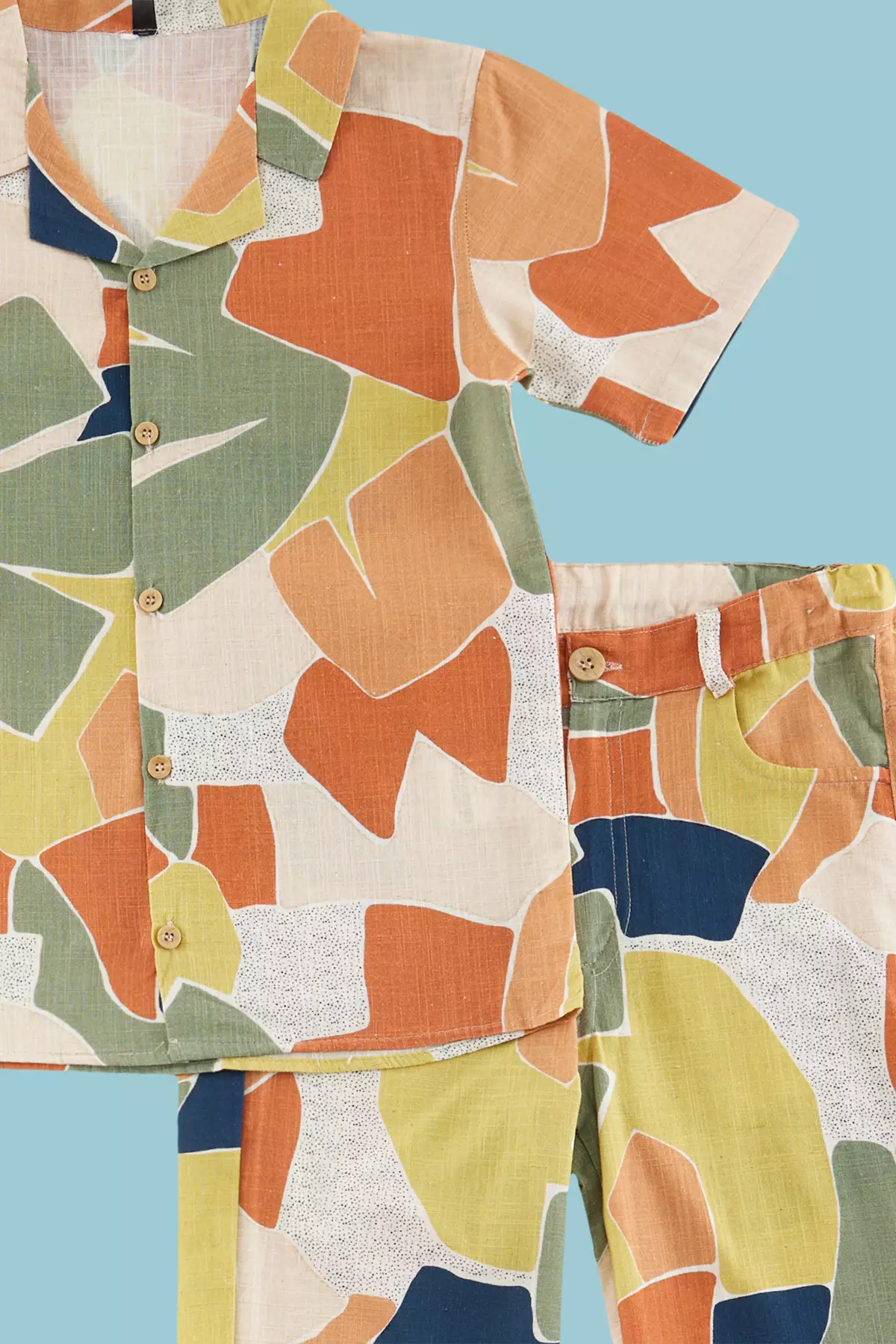 Cotton Shirt & Shorts Set