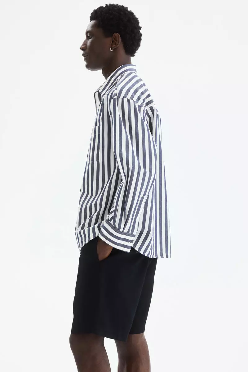 Relaxed Fit Linen-blend shorts