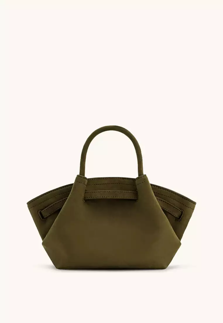Hana Mini Faux Suede Tote Bag - Olive