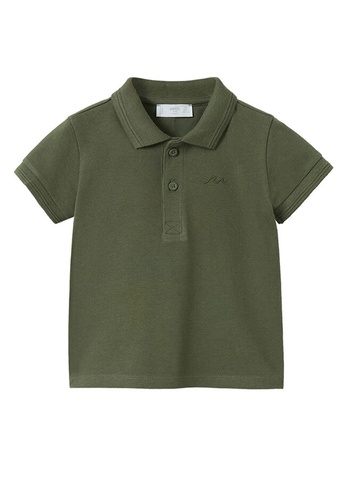 MANGO BABY green Embroidered Cotton Polo Shirt 76041KA94CB3BFGS_1