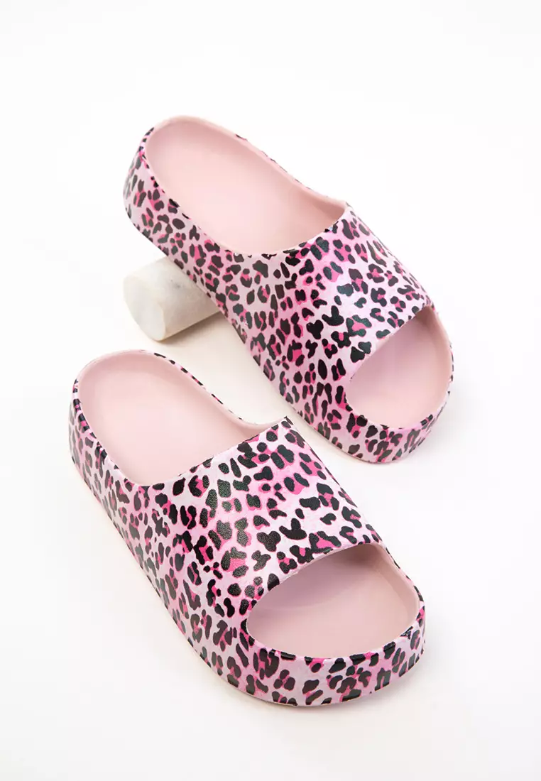 Pink Leopard Women's Slippers 20743