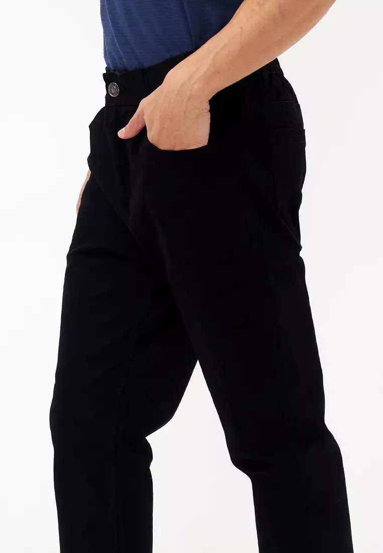 Colored Long Pants Slim Tapered Stretch