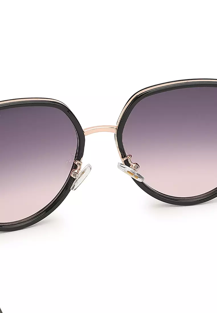 Unisex Fashion Sunglasses (Kacamata Hitam) - Hitam / Abu-Abu / Oranye