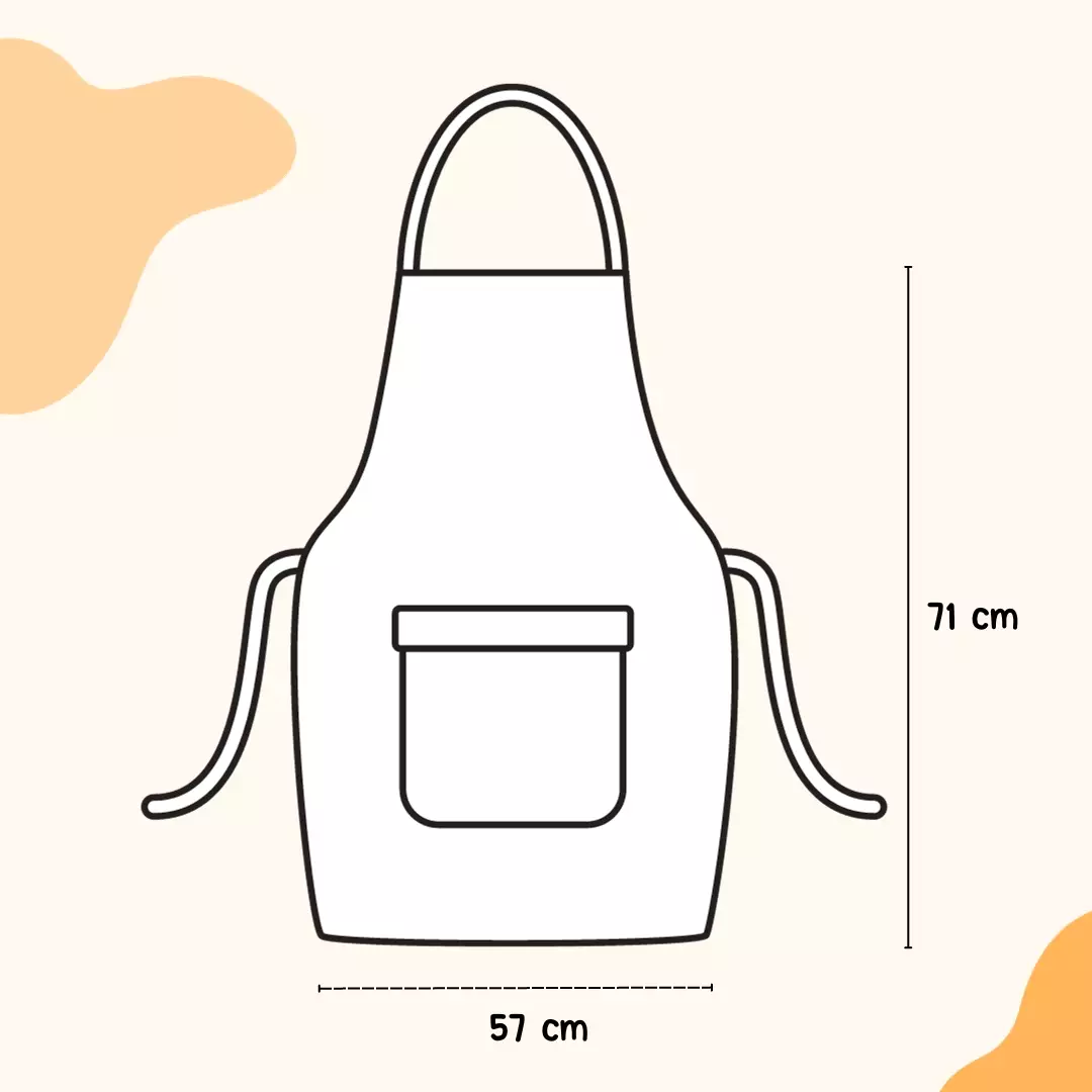 Wakakids Apron Celemek Masak Dapur Waterproof Anti Air dan Anti Minyak Motif Bunny Spring Venrc Putih