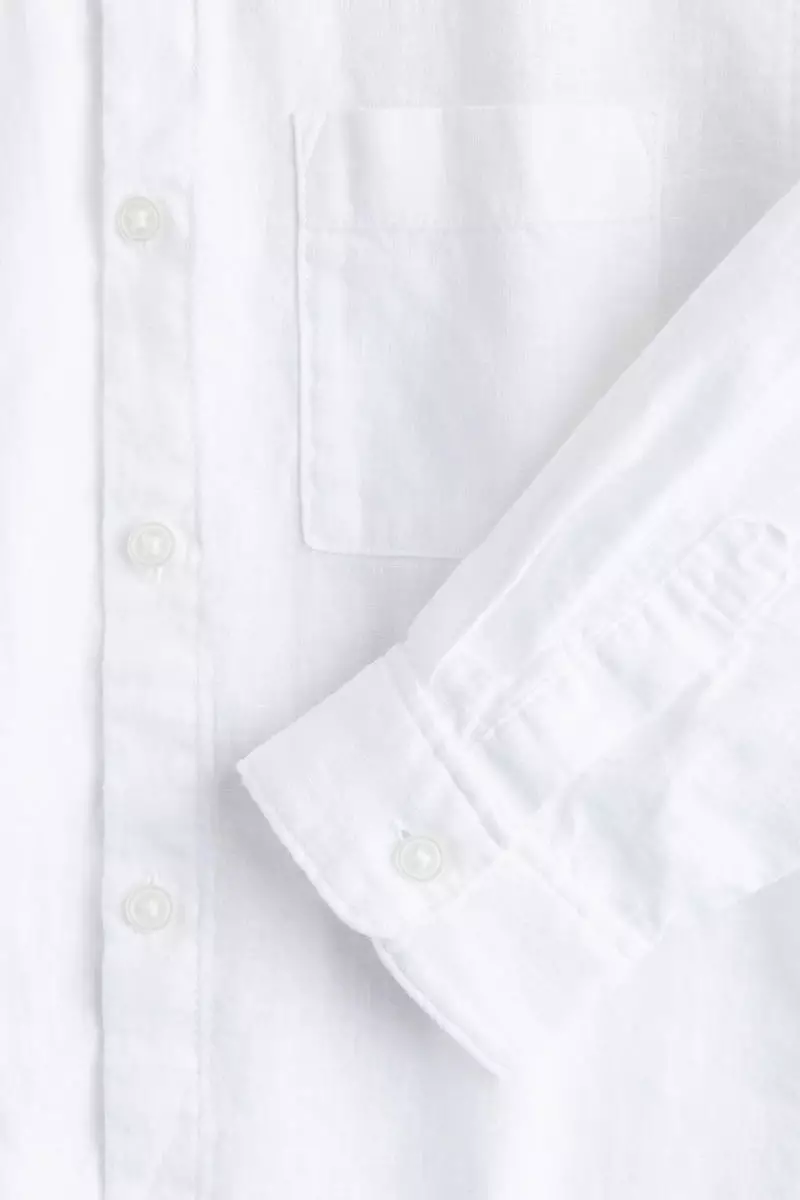 Linen-blend shirt