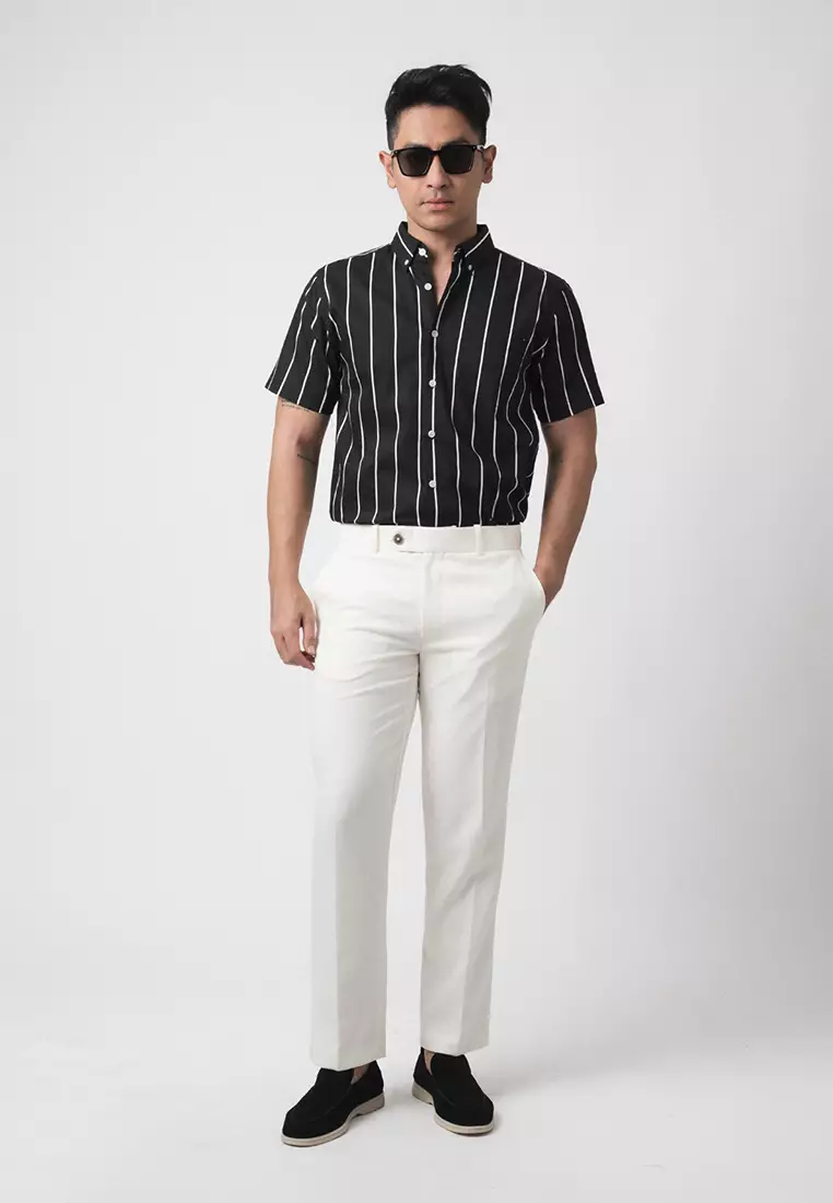 Vicente Stripe Black SS