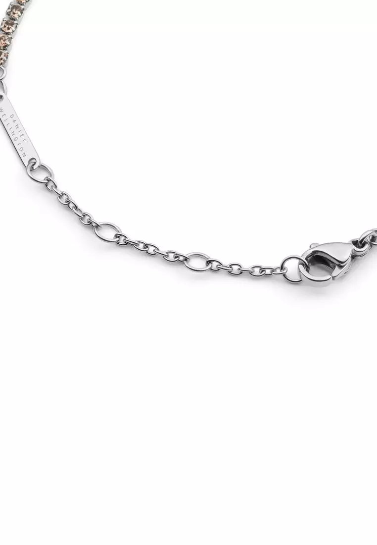 Classic Tennis Bracelet Apricot Silver - Unisex Bracelet for women and men stainless steel Bracelet DW Official Authentic Original 手鍊 不鏽鋼手鍊 DW 官方正品原裝