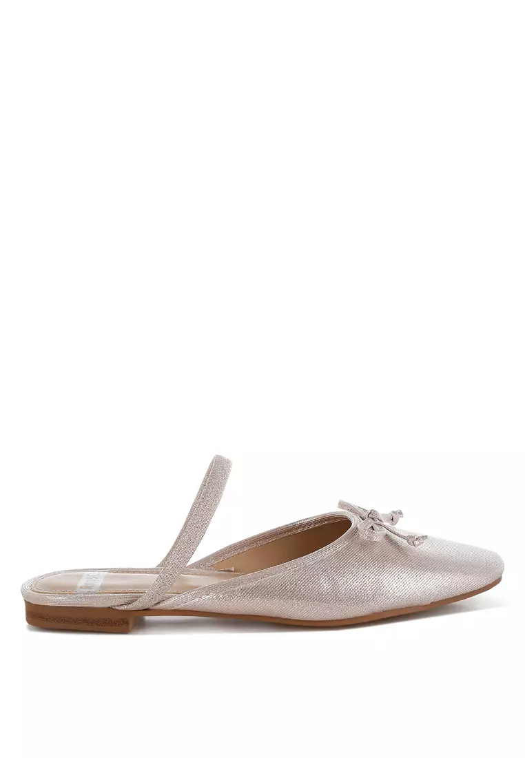 Discount on Rag & CO.  shoes - SKU: Champagne Gold Glitter Ballet Mules