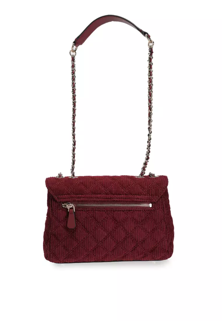 【レッド(RED)】GUESS ショルダーバッグ (W)GIULLY Ii Convertible Flap GIULLY Ii 2 Compartment Convertible Flap ショルダーバッグ | GUESS