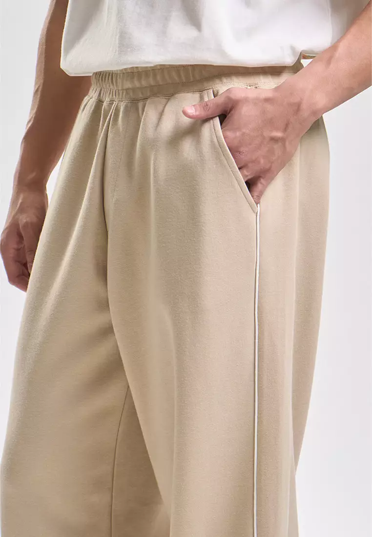 Baggy Fit Sweat Pants with Side Piping