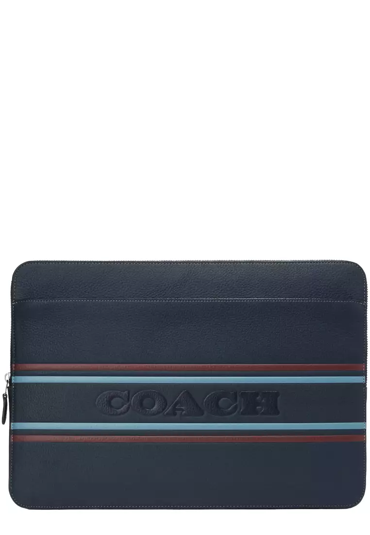 Buy COACH Coach Laptop Case With Coach Stripe in Denim Multi CH068 2024 ...