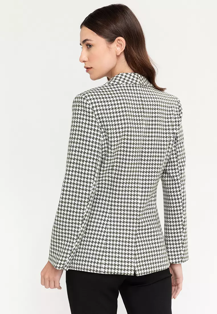 Houndstooth Blazer Jacket