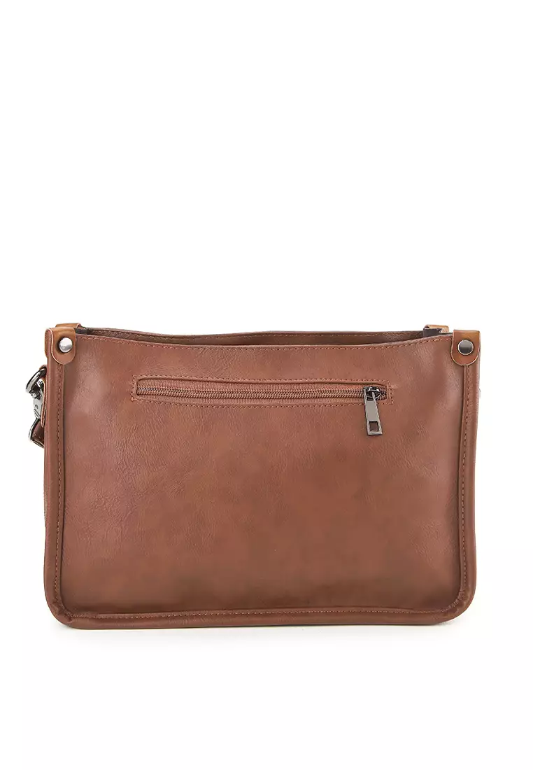Distressed Leather Essential Crossbody Bag