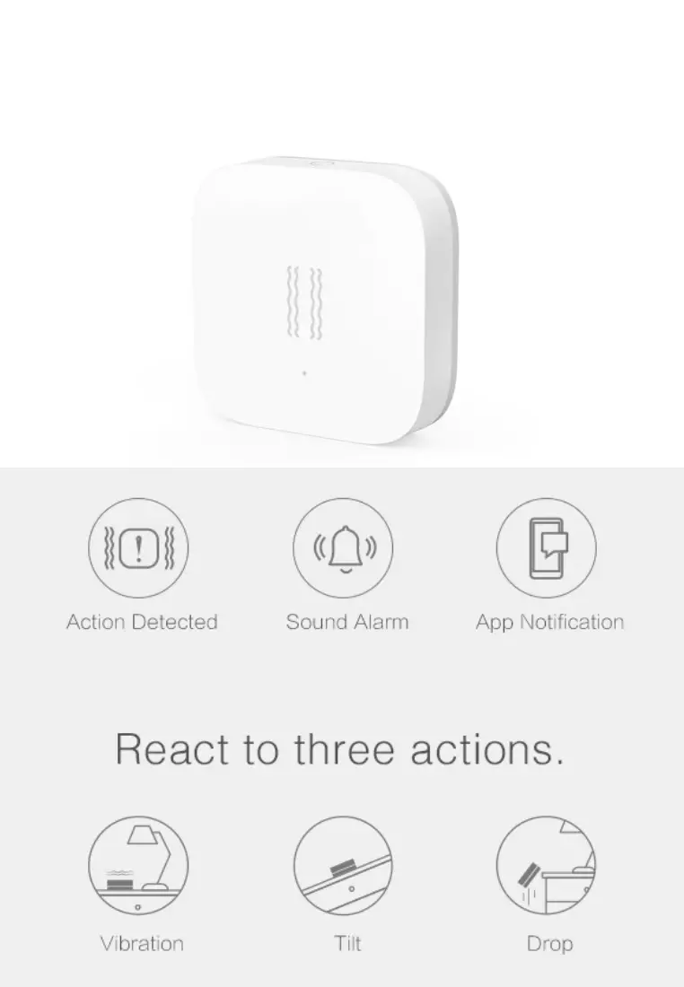 Buy Aqara Aqara Vibration Sensor Smart Home Devices work with Apple HomeKit Online ZALORA Malaysia