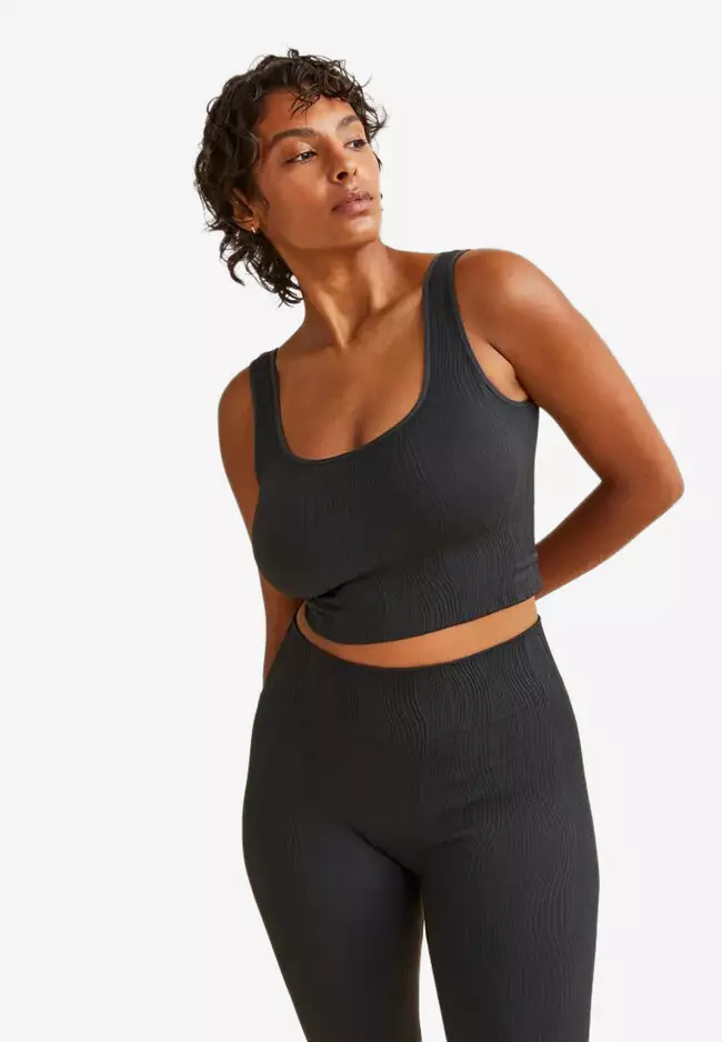 Buy H&M Seamless Top With Sports Bra 2024 Online
