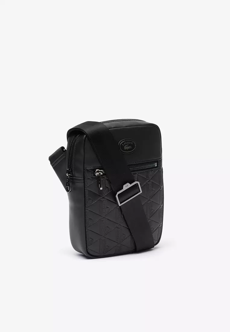 Embossed Monogram Vertical Satchel