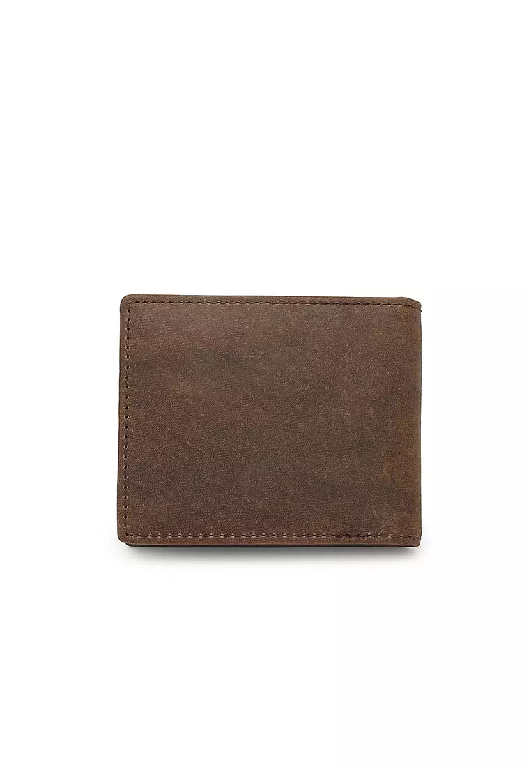 Men's Genuine Leather RFID Blocking Wallet - Brown