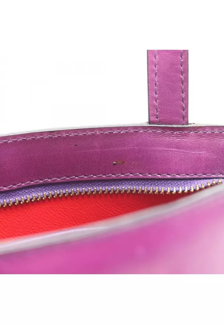 Pre-Loved Celine mini tote Handbag leather purple
