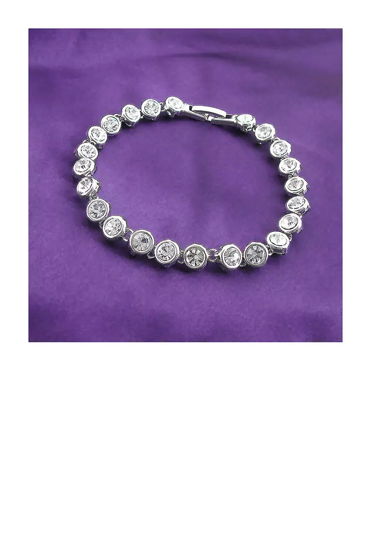 Cutie Dots Bracelet with Silver Austrian Element Crystals