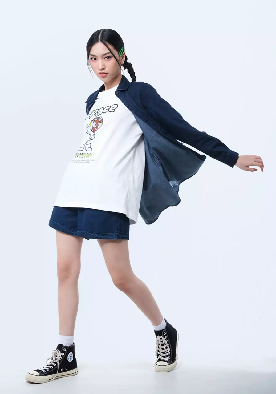 Kemeja Wanita Zulla Dark Blue