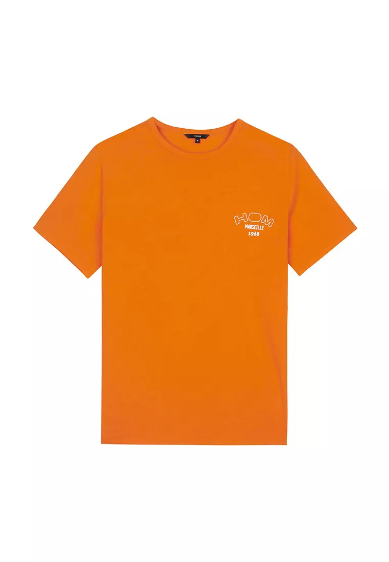 Victor T Shirt Crew Neck Red Orange