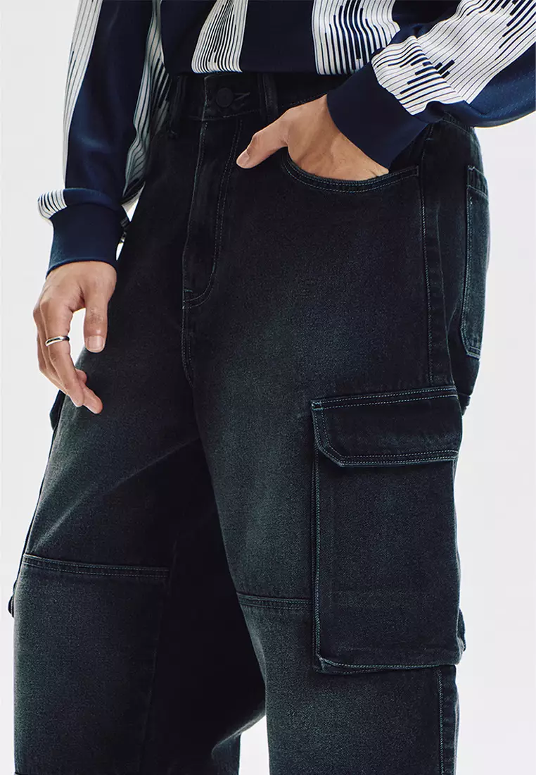 Wide Fit Cargo Jeans