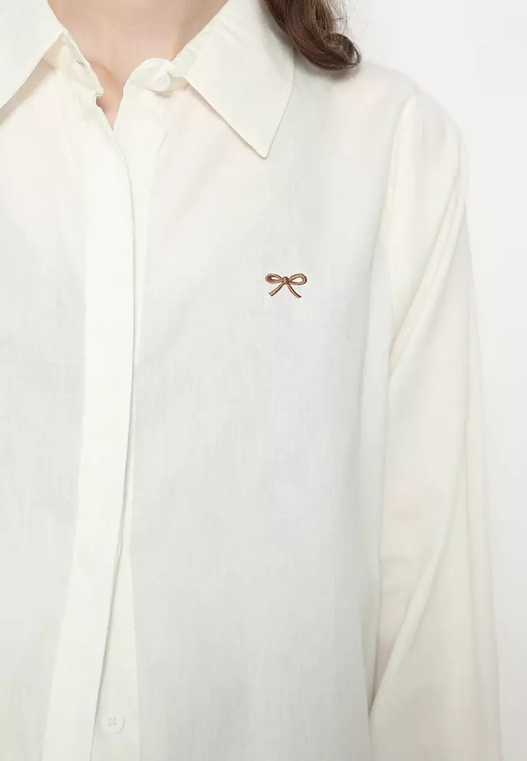 Mannequin Ribbon Cotton Shirt