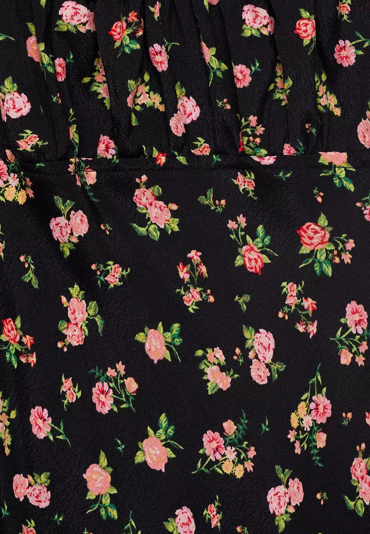 Short Dress With Ruched Neckline