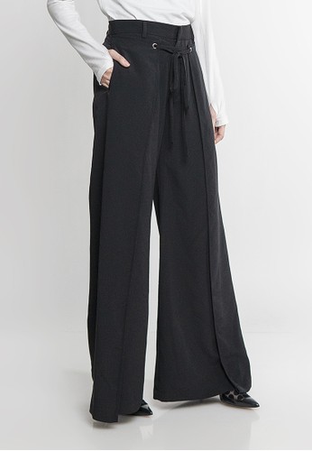 Jual Jenahara Jenahara Statement Palazzo Pants Black Original Zalora Indonesia