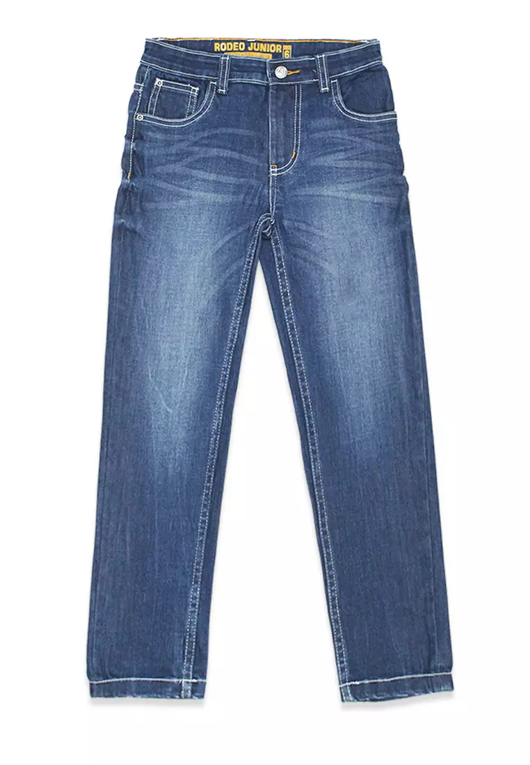 Jeans/ Celana Panjang Denim Anak Laki/ Rodeo Junior Orange Detail