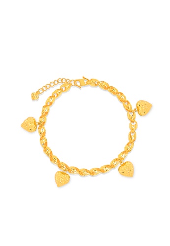 MJ Jewellery gold MJ Jewellery 375/9K Gold Bracelet with Love T88 (S Size) 809A3ACCA77ED2GS_1
